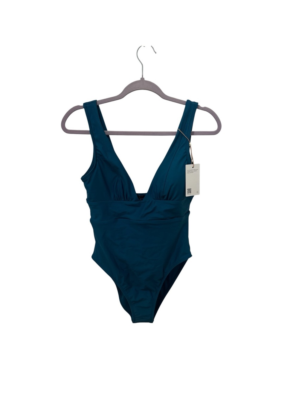 Quince Italian Plunge One-Piece Swimsuit medium